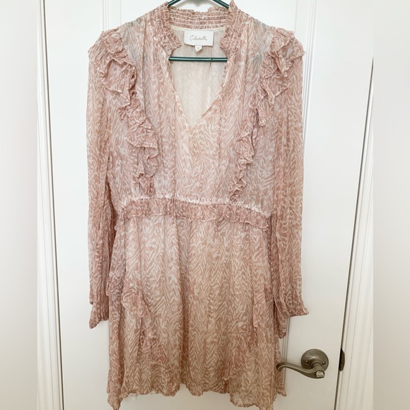 Cleobella Dresses & Skirts - Cleobella Blush Ruffle Mini Dress – Size L
